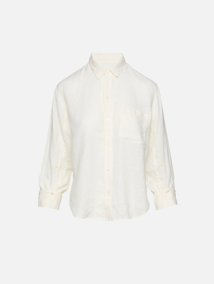 Kayla Shrunken Shirt,CITIZENS OF HUMANITY,VANILLA,Image 1