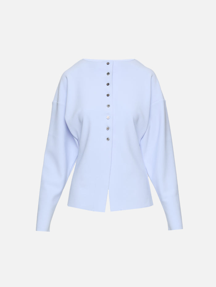 LAY2 Boatneck Cardigan,BIRROT,BABY BLUE,Image 1