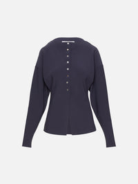 LAY2 Boatneck Cardigan,BIRROT,INDIGO,Image 1