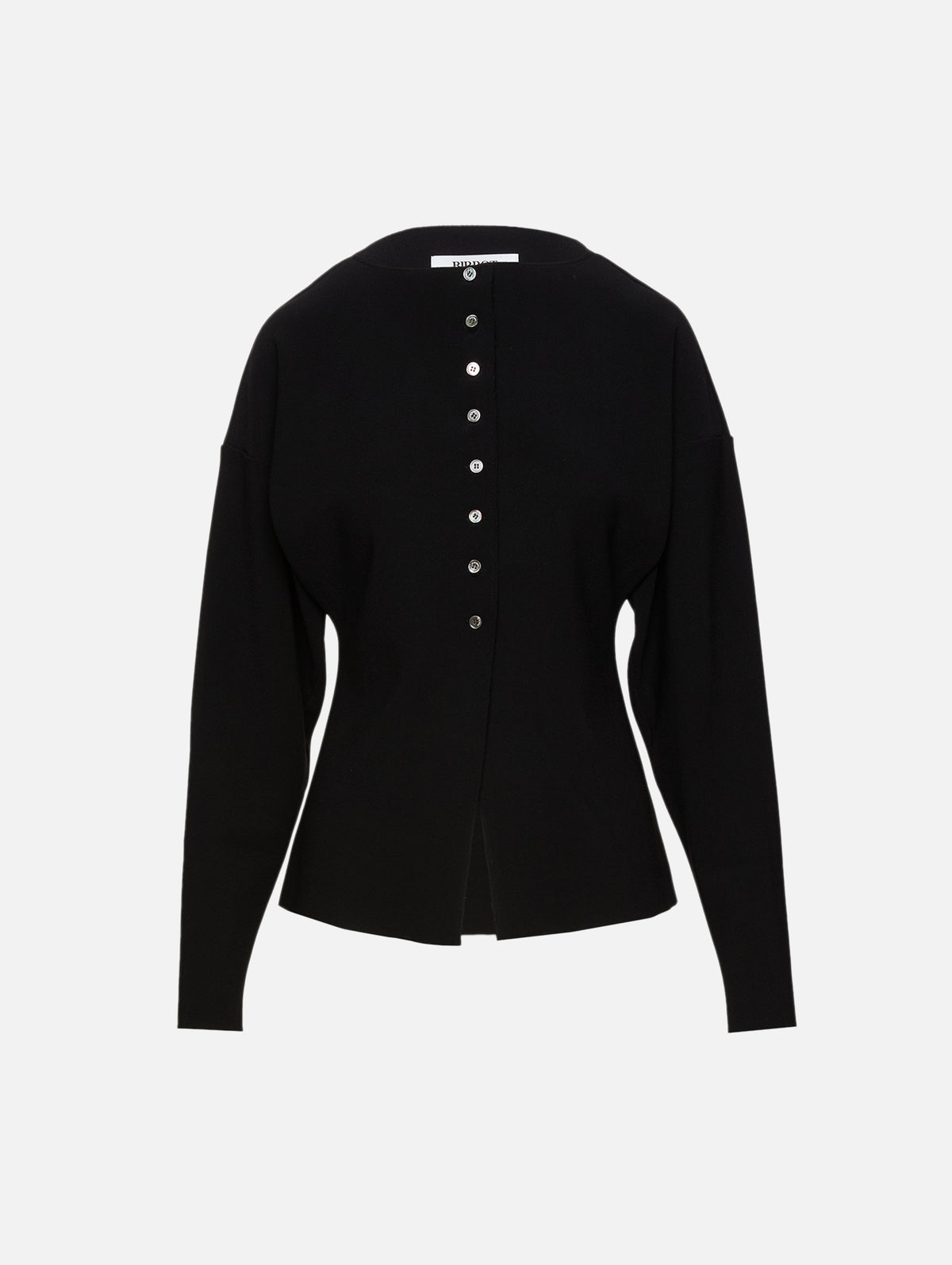 LAY2 Boatneck Cardigan,BIRROT,BLACK,Image 2