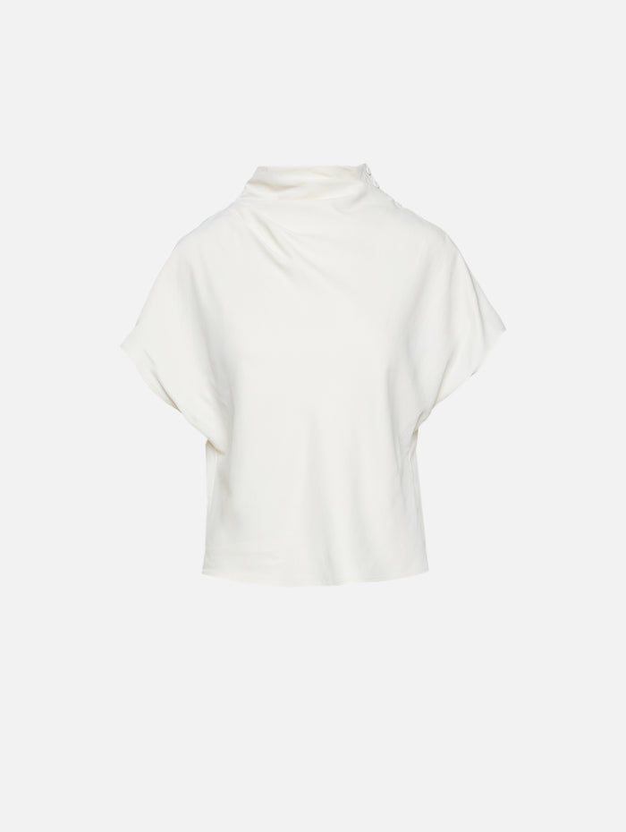 Mock Neck Tee,TWP,BONE,Image 1