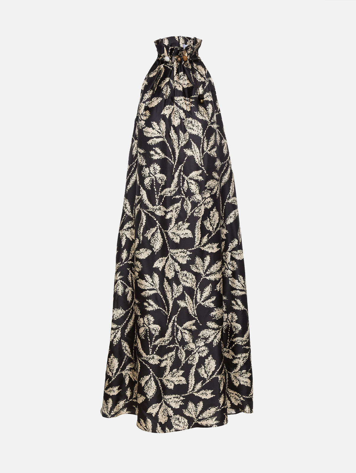 High Neck Dress,MAX MARA,BLACK LEAVE,Image 1