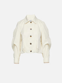 Button Down Jacket,LOEWE,IVORY,Image 1