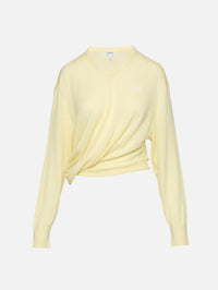 Draped Sweater,LOEWE,LIGHT YELLOW,Image 2