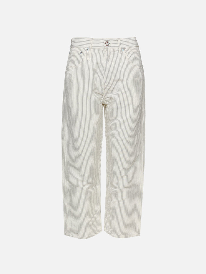 X Boyfriend 5 Pocket Pant,R13,WHITE W/ BLACK STRIPE,Image 1