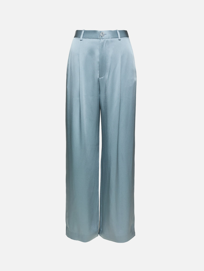 Relaxed Pleated Pant,LAPOINTE,LIGHT SLATE,Image 1