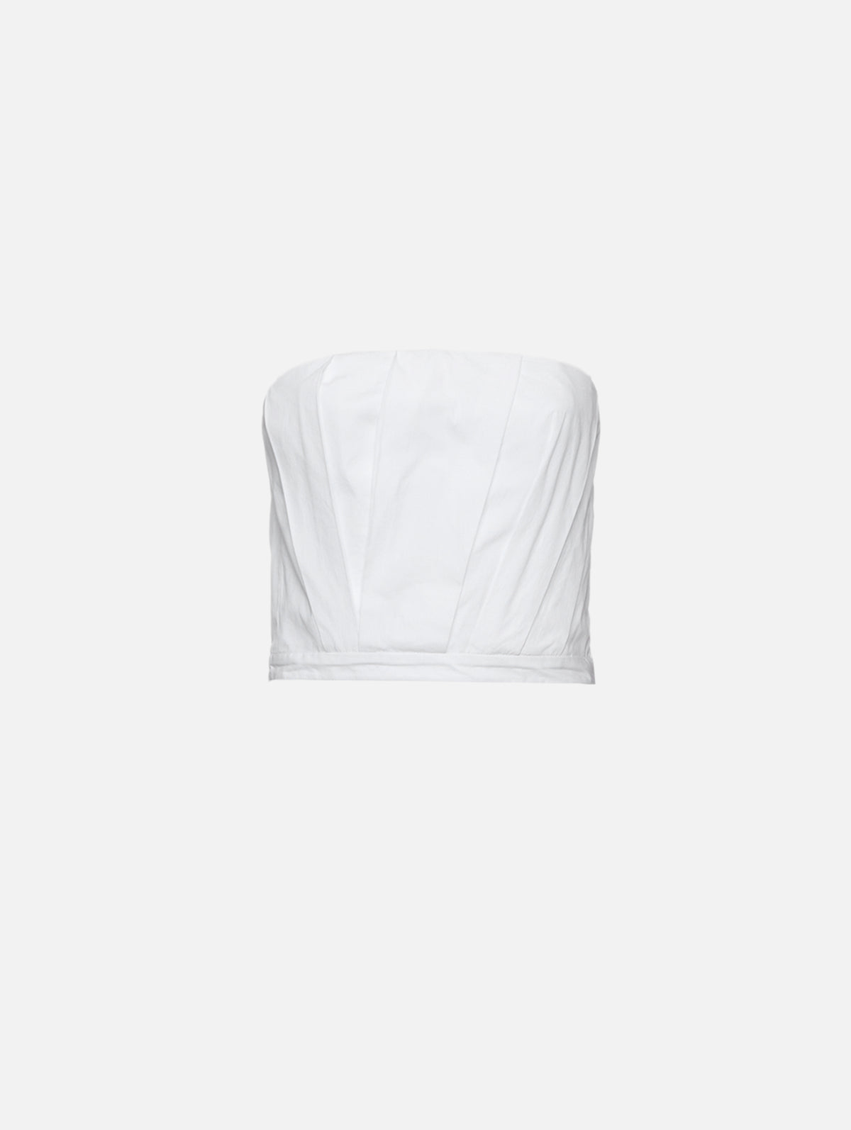 Pleated Bustier Top,TWP,WHITE,Image 1