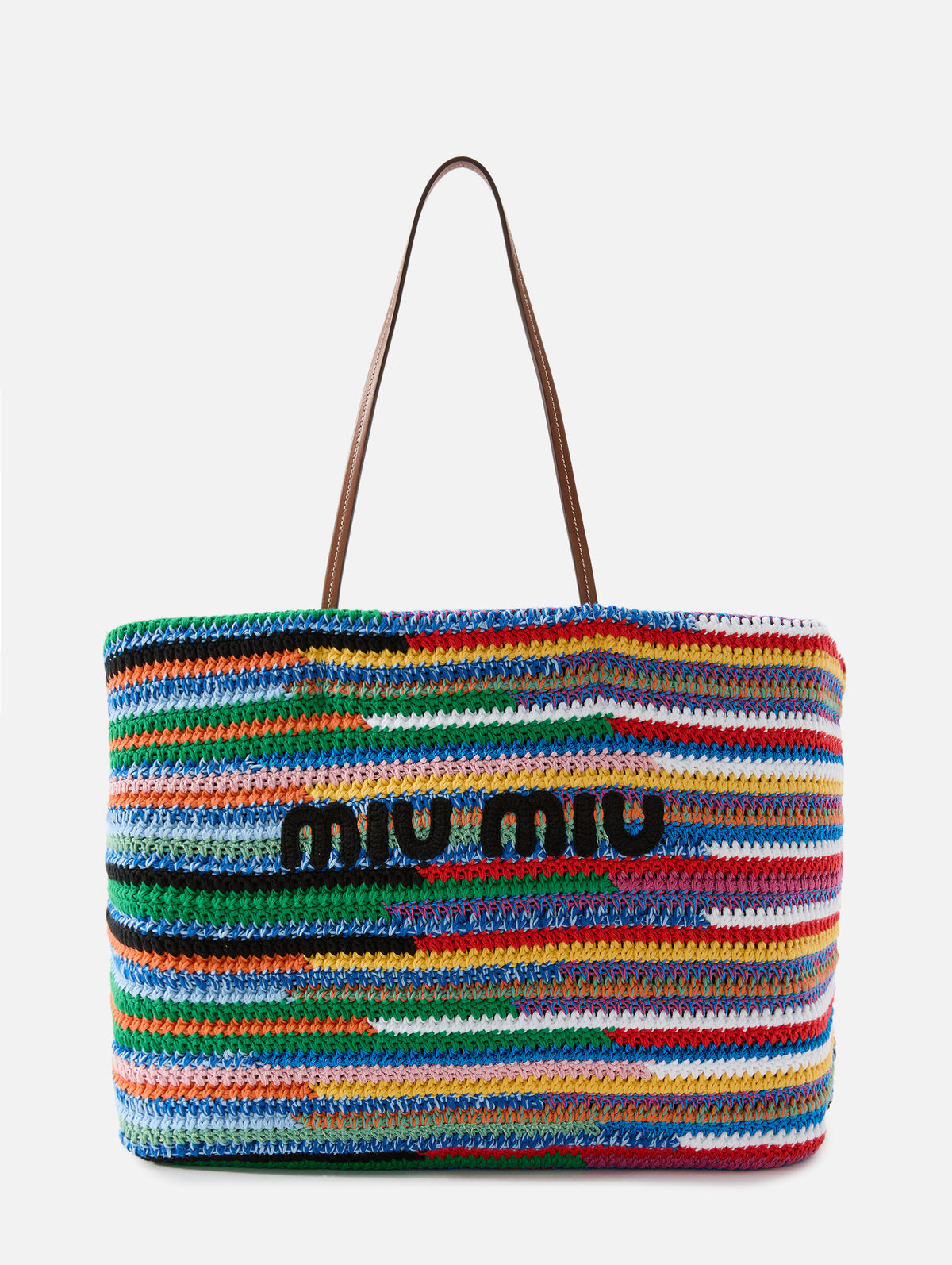 Summer Project Crochet Tote,MIU MIU,MULTI,Image 1