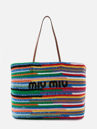 Summer Project Crochet Tote,MIU MIU,MULTI,Image 1