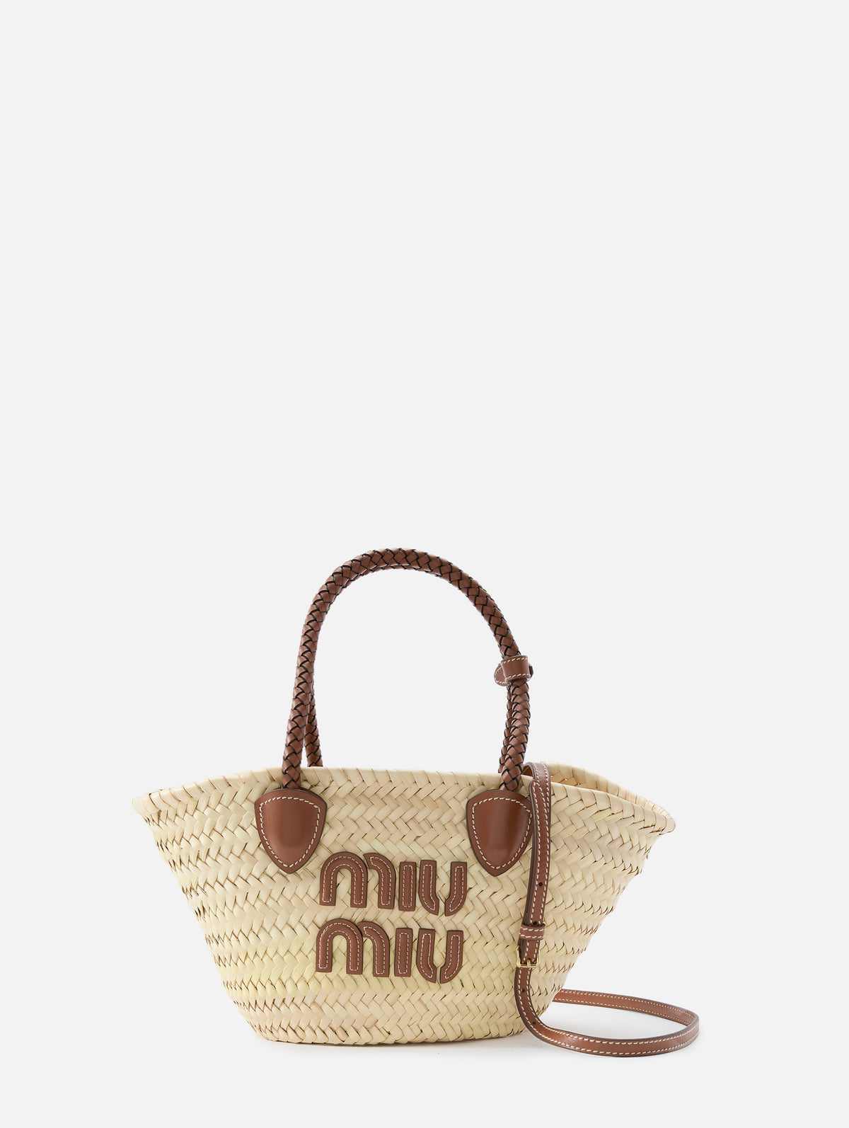 Palmito Small Beach Bag,MIU MIU,NATURALE COGNAC,Image 1