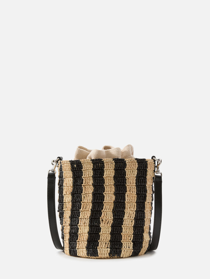 Small V Logo Bucket Bag,VALENTINO GARAVANI,BLACK STRIPE,Image 1