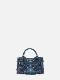 Snake Le City Bag,BALENCIAGA,BLUE,Image 1