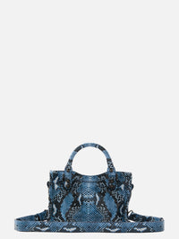 Snake Le City Bag,BALENCIAGA,BLUE,Image 3