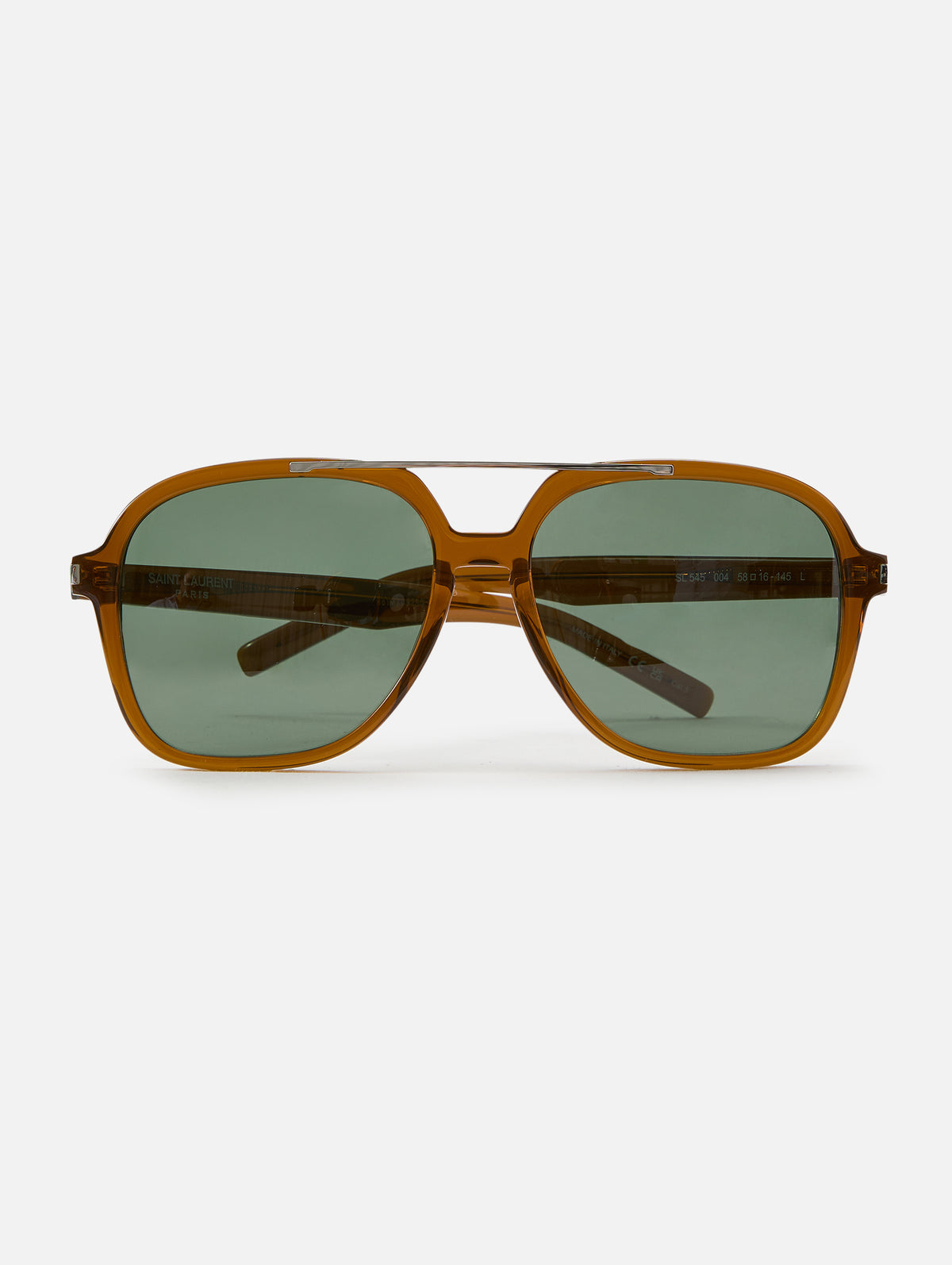Geometric Aviator Sunglasses,KERING EYE- SAINT LAURENT,BROWN,Image 5