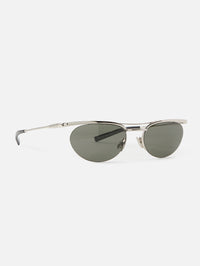 Wire Bar Frame,KERING EYE- SAINT LAURENT,SILVER,Image 2