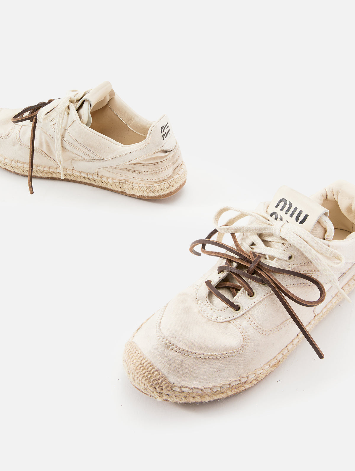 Espadrille Sneaker,MIU MIU,ECRU,Image 2