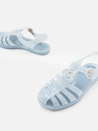 Glossy Fisherman Sandal,GUCCI,TURQUOISE BLUE,Image 2