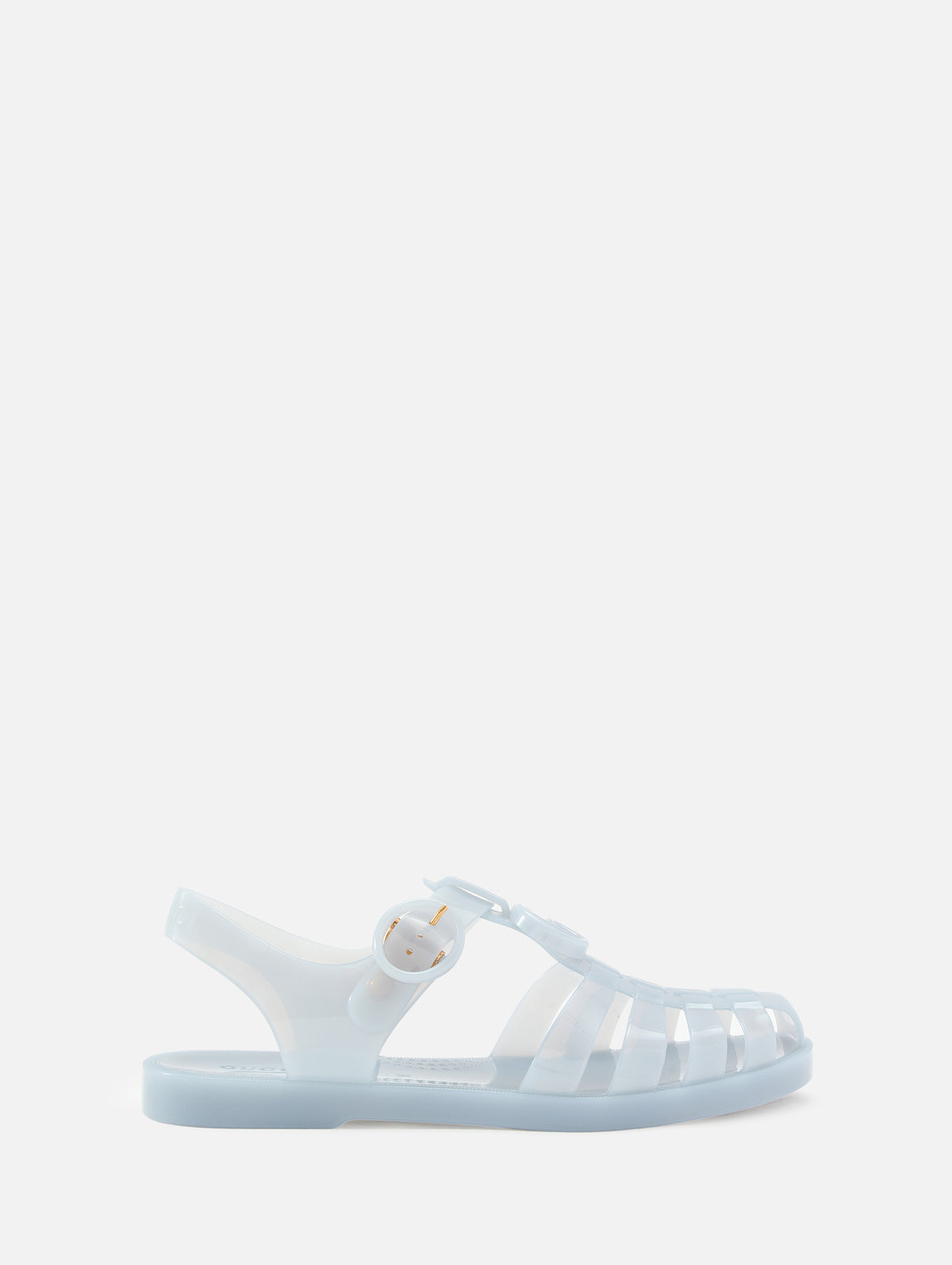 Glossy Fisherman Sandal,GUCCI,TURQUOISE BLUE,Image 1