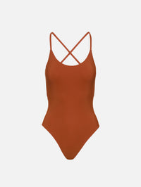 Uno One Piece Swimsuit,LIDO,TERRACOTTA,Image 1