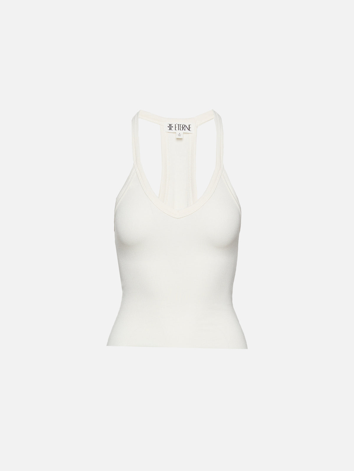 Racerback Tank Top,ÉTERNE,CREAM,Image 1