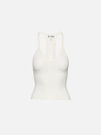 Racerback Tank Top,ÉTERNE,CREAM,Image 1