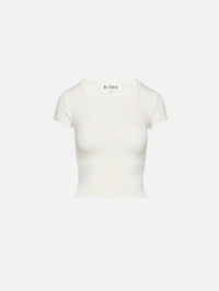 Baby Tee,ÉTERNE,CREAM,Image 1