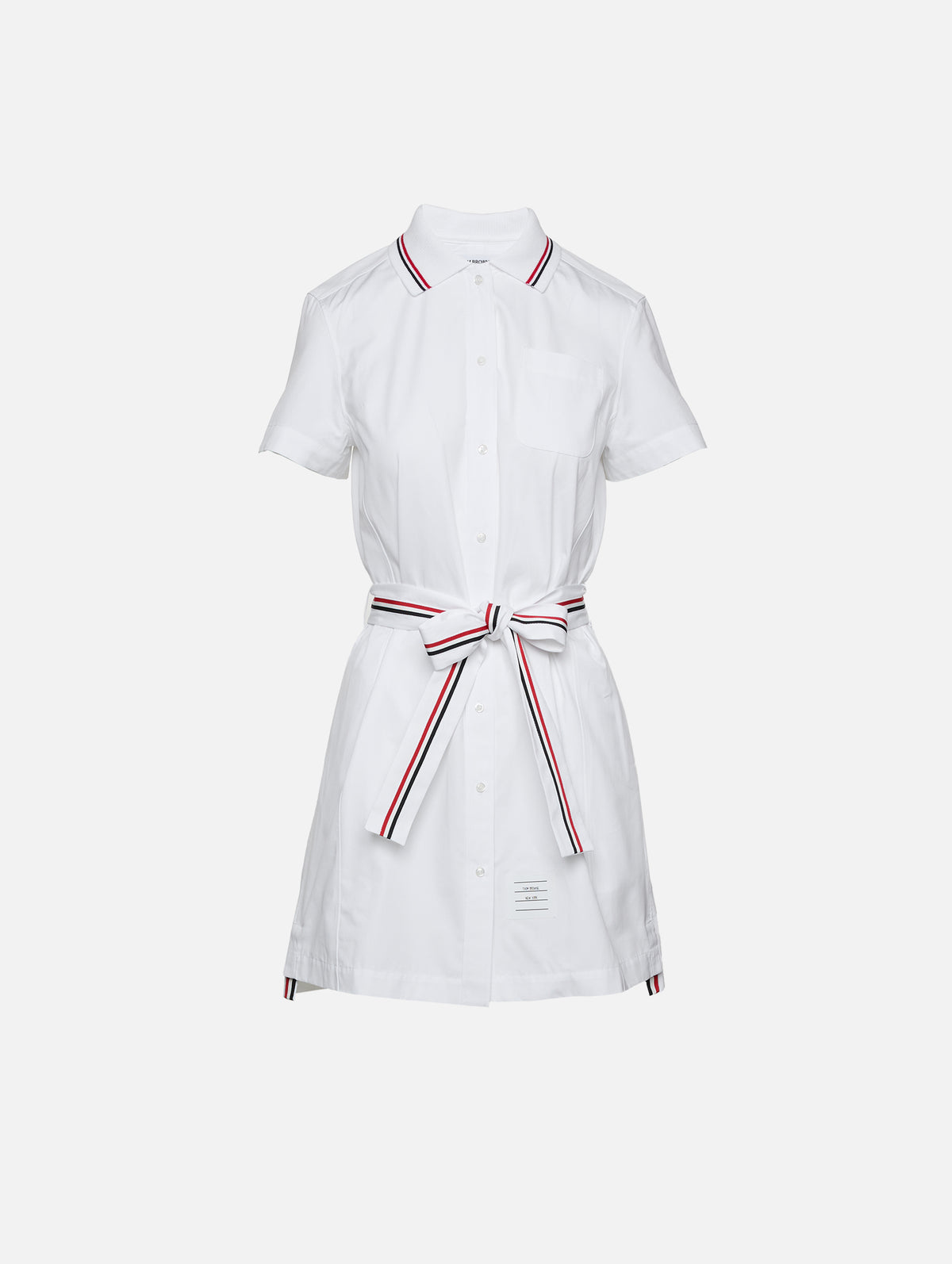 Poplin Shirtdress,THOM BROWNE,WHITE,Image 1