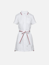 Poplin Shirtdress,THOM BROWNE,WHITE,Image 1