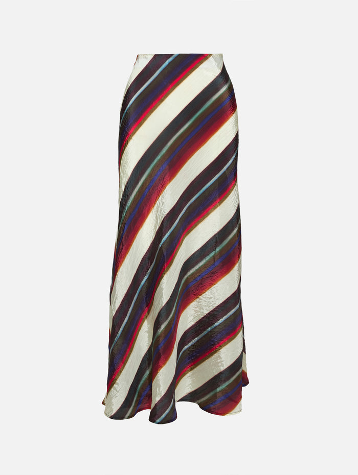 Morris Stripe Skirt,CHRISTOPHER JOHN ROGERS,CALLA LILY MULT,Image 1