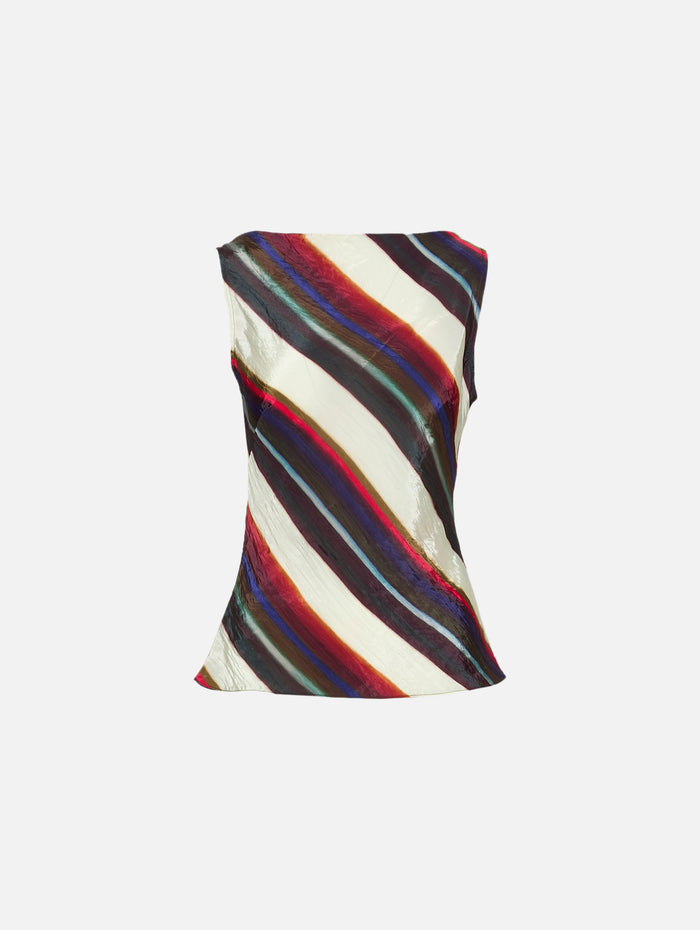 Morris Stripe Shell,CHRISTOPHER JOHN ROGERS,CALLA LILY MULT,Image 1