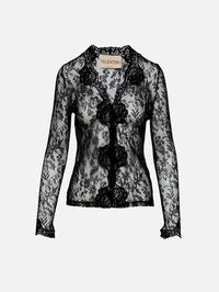Lace Cardigan,VALENTINO GARAVANI,NERO,Image 1
