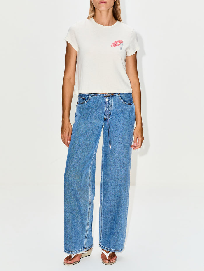 1950S Boxy Tee,RE/DONE,VINTAGE WHITE,Image 1
