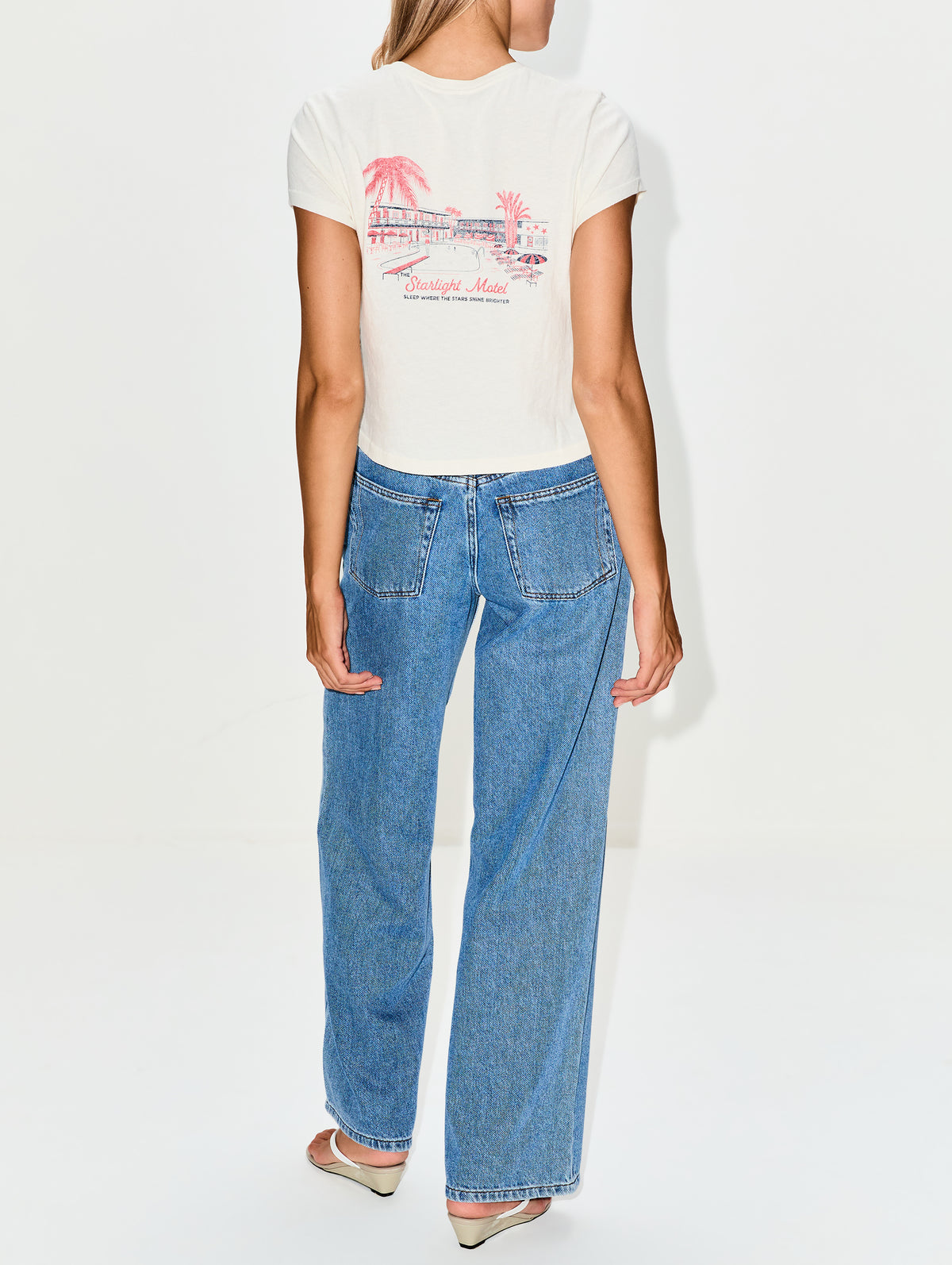 1950S Boxy Tee,RE/DONE,VINTAGE WHITE,Image 3