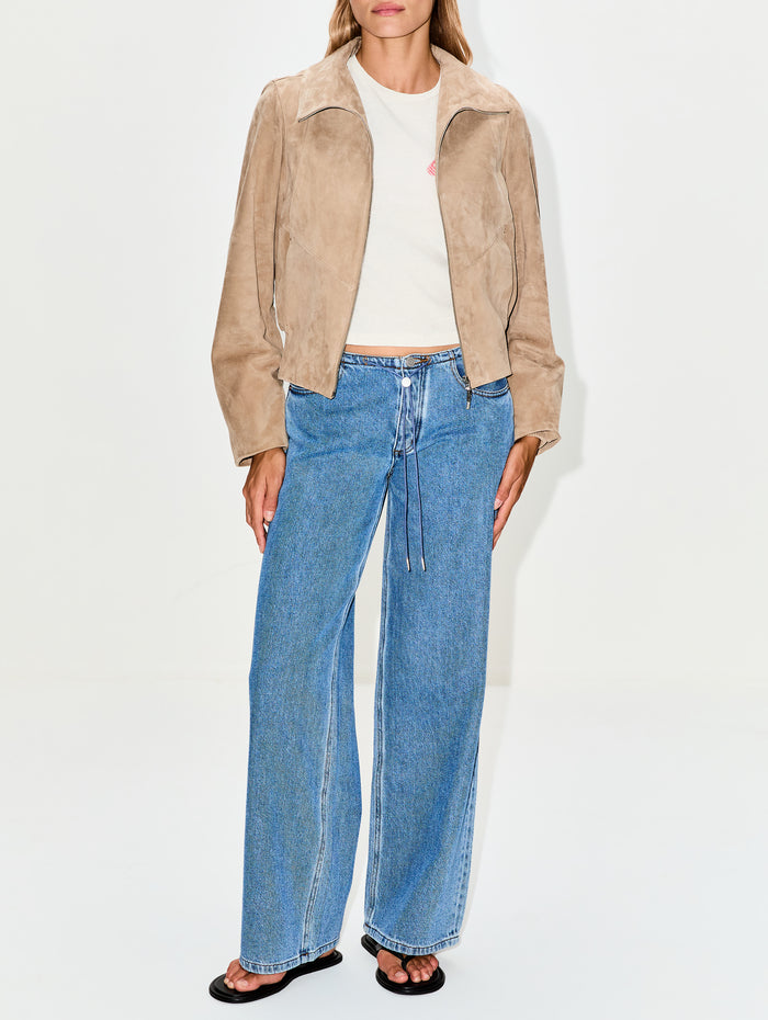 Liam Leather Bomber,KALLMEYER,CLAY,Image 1