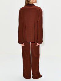 Rib Collar Shirt,BIRROT,BRICK,Image 3
