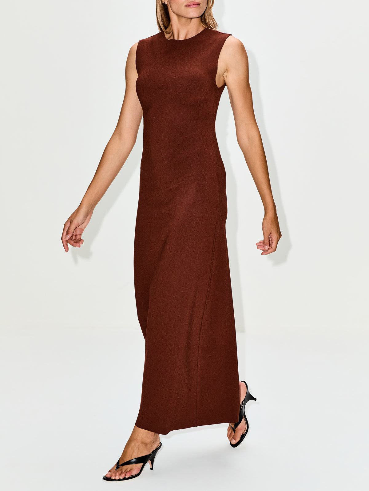 Drape Dress,BIRROT,BRICK,Image 3