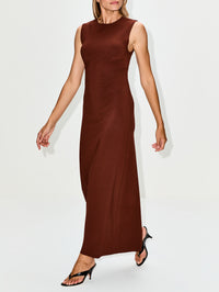 Drape Dress,BIRROT,BRICK,Image 3