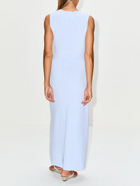 Drape Dress,BIRROT,BABY BLUE,Image 4