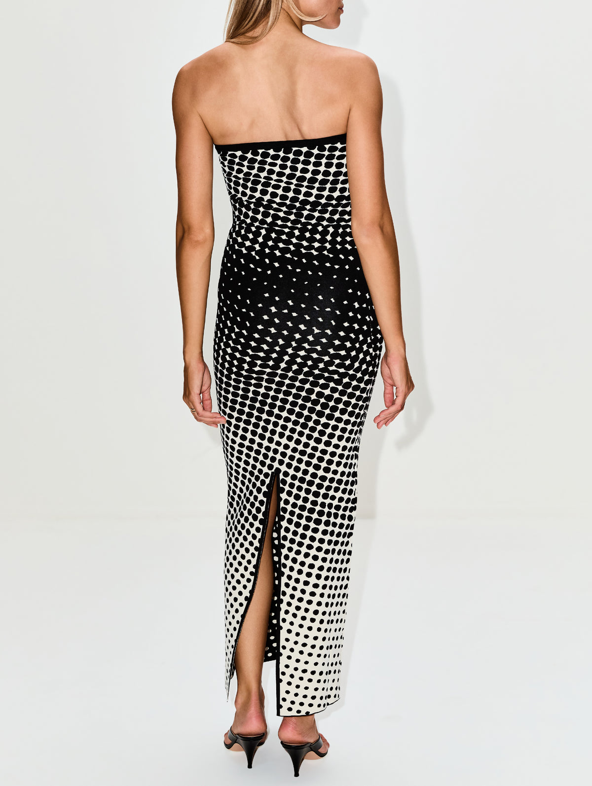 CHRISTOPHER JOHN ROGERS | Women's | Halftone Wiggle Dot Column Dress | Black MULTI Dress COCKTAIL