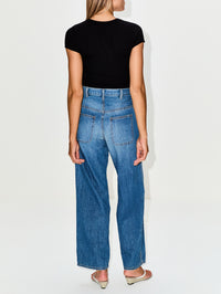 Whitney Denim Pant,NILI LOTAN,DELANCEY WASH,Image 3