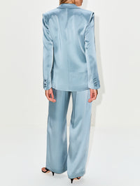 Double Breasted Blazer,LAPOINTE,LIGHT SLATE,Image 3