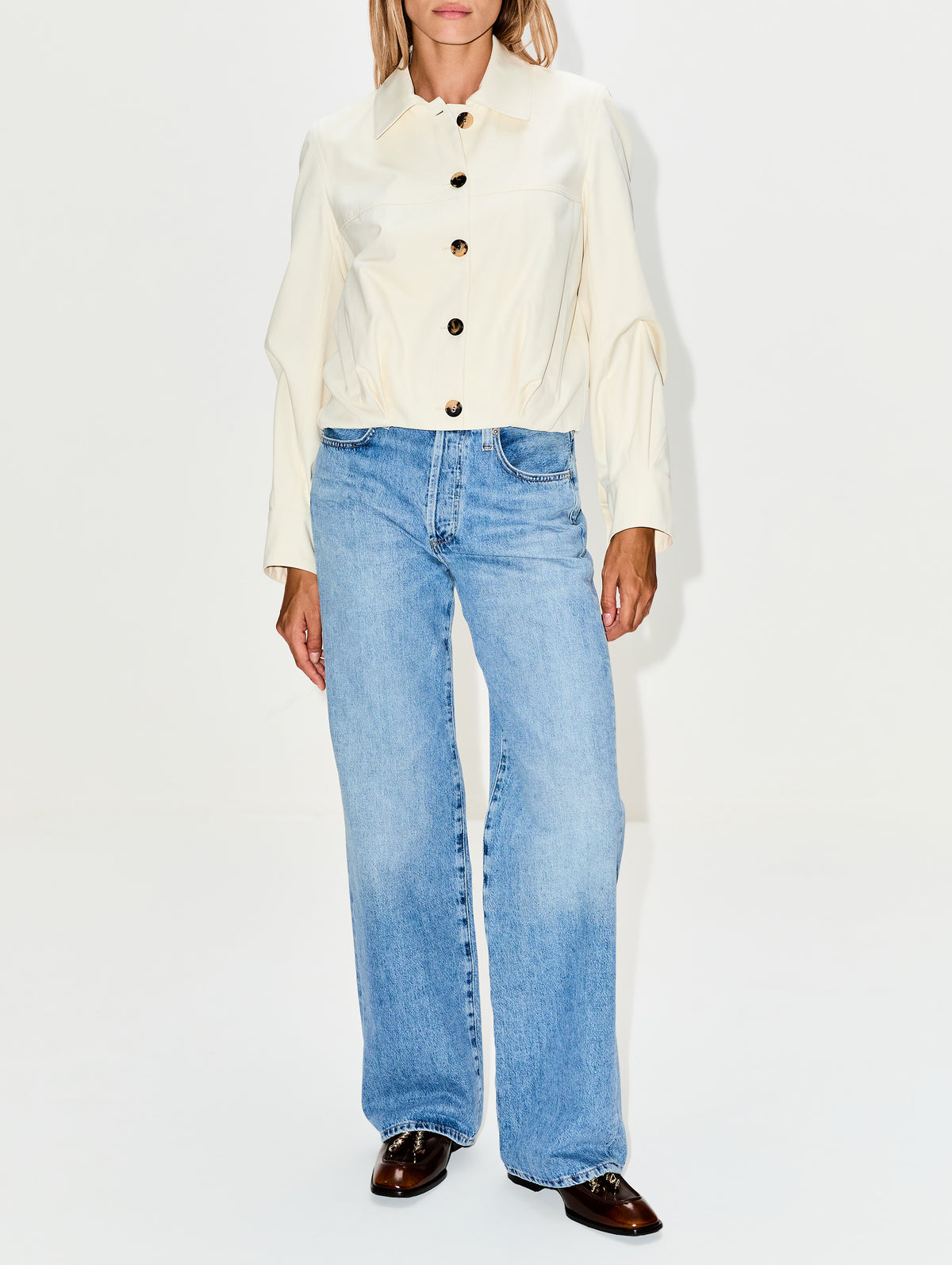 Button Down Jacket,LOEWE,IVORY,Image 2