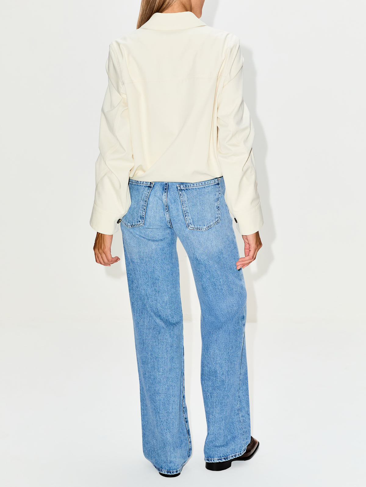 Button Down Jacket,LOEWE,IVORY,Image 3