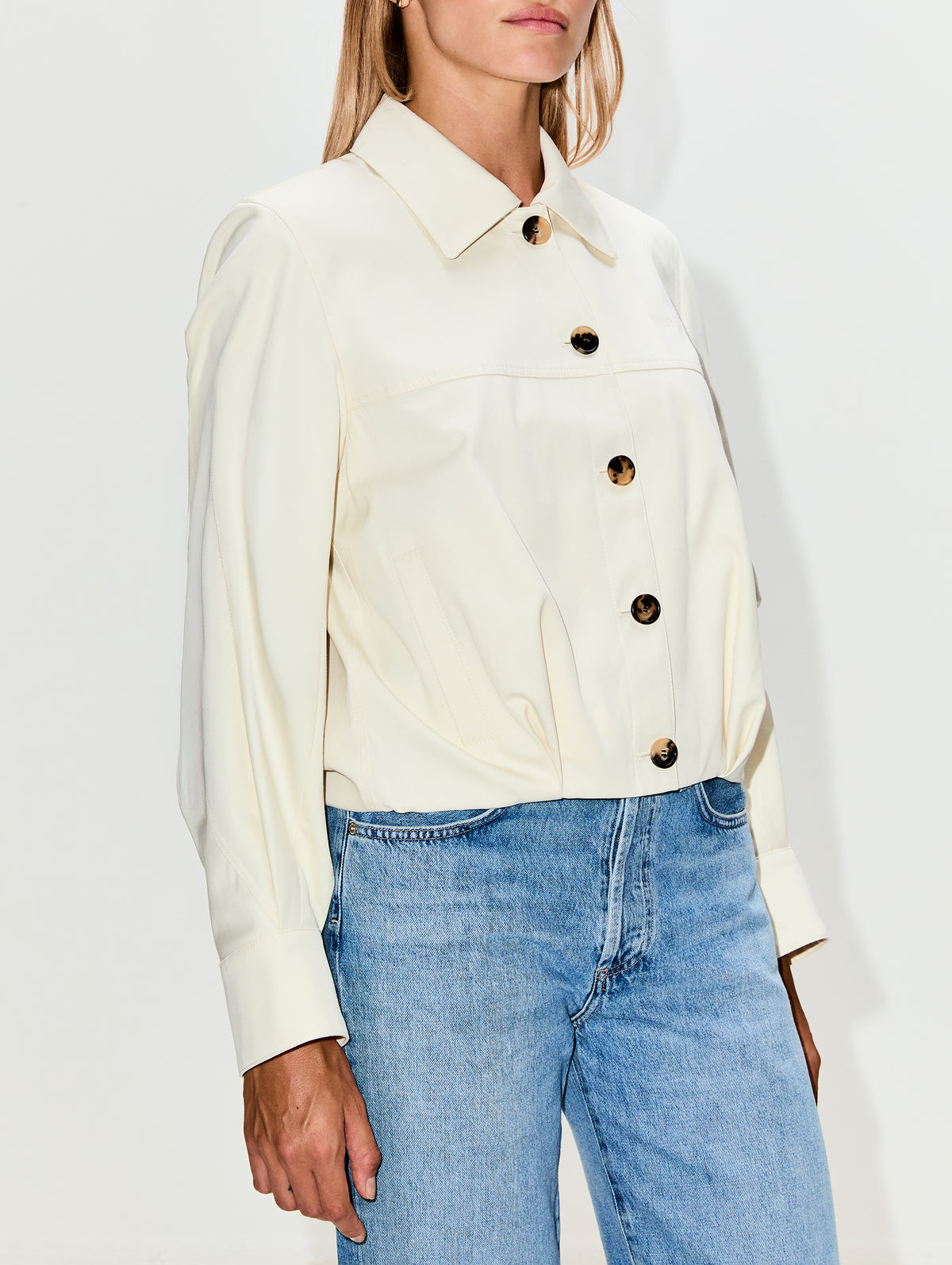 Button Down Jacket,LOEWE,IVORY,Image 4