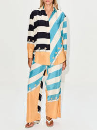 Button Down Shirt,LOEWE,ORANGE MULTI,Image 2