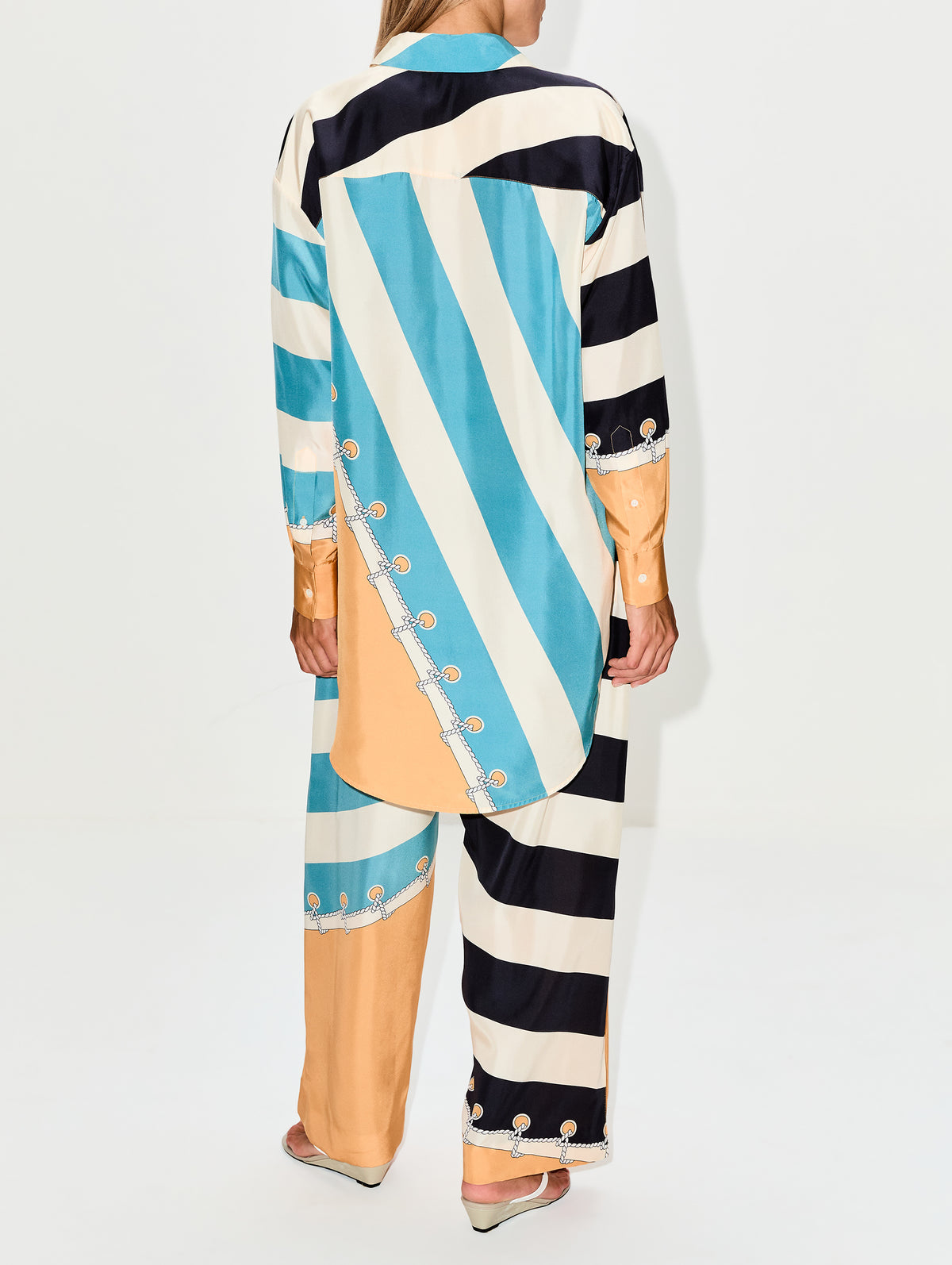 Button Down Shirt,LOEWE,ORANGE MULTI,Image 3