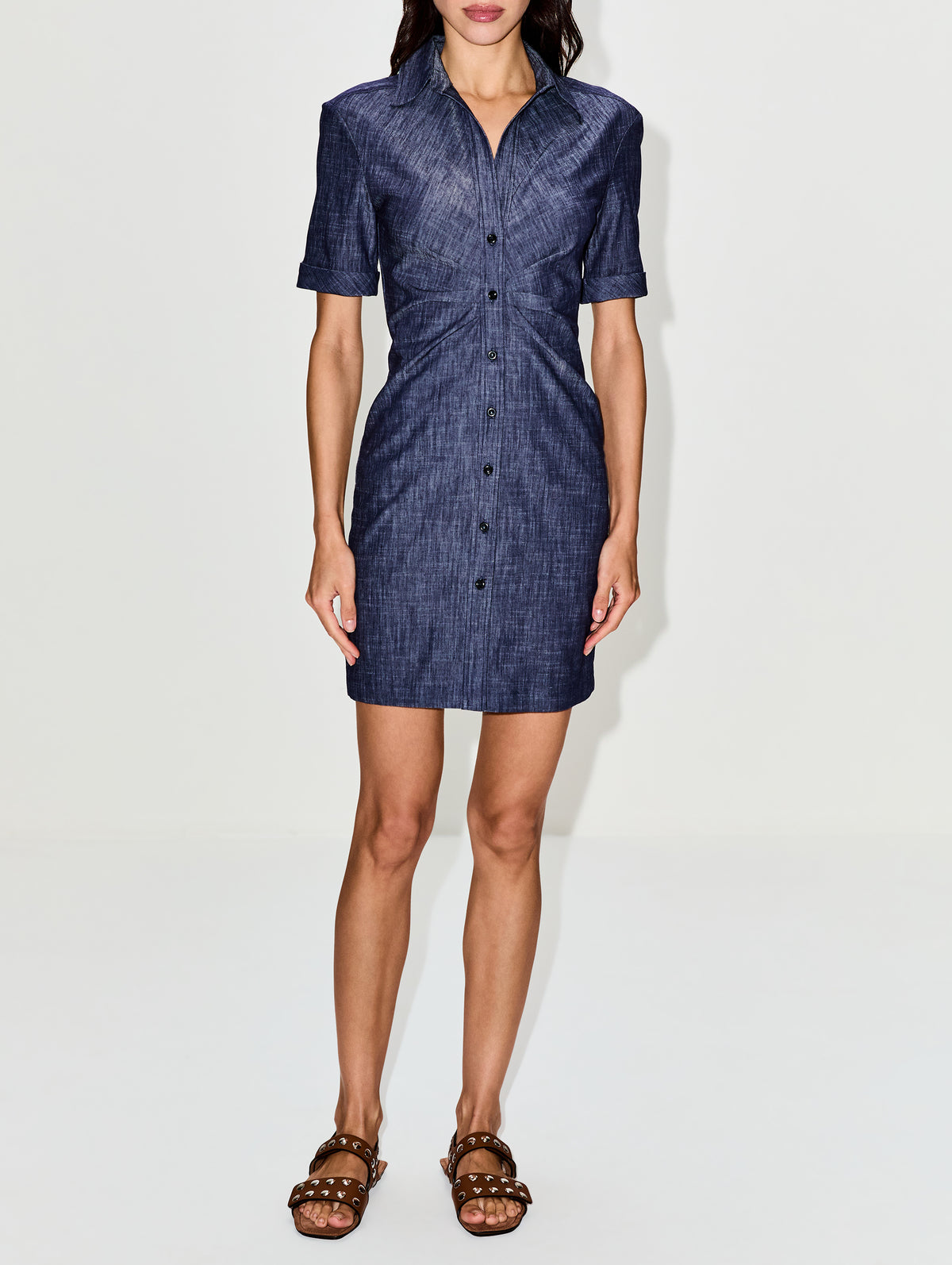 ONDINE Shortsleeve Shirtdress,CALLAS MILANO,DARK NAVY,Image 2