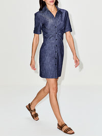 ONDINE Shortsleeve Shirtdress,CALLAS MILANO,DARK NAVY,Image 3