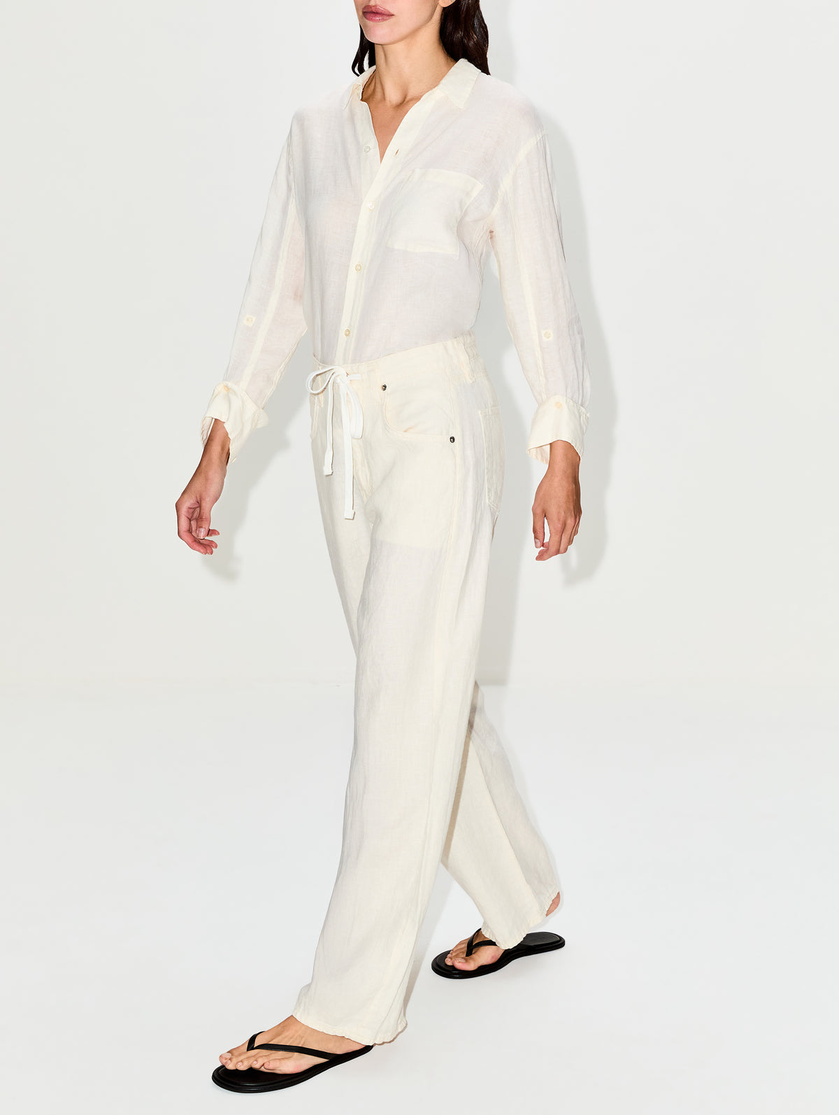 Brynn Drawsting Trouser,CITIZENS OF HUMANITY,VANILLA,Image 3