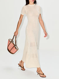 Pallay Dress,ESCVDO,IVORY,Image 3